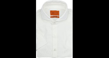 Suitable Shortsleeve Sorona Overhemd Erik Wit - Maat 42 - Heren - Overhemden Formeel