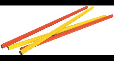 Megaform speelstokken set van 4 plastic stokken voor sport en spel.