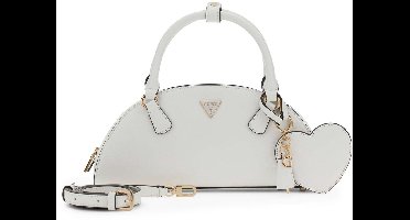 GUESS handtas schoudertas Isobel Dome Satchel White wit