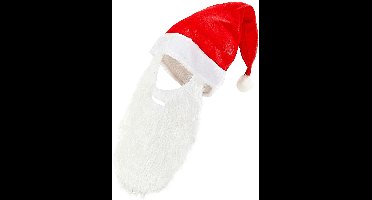 Kerstartikelen kerstmuts met baard