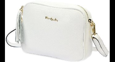 Pierre Cardin - Dames Lederen Schoudertas - Grosgrain Leer - Gouden Accenten - Franje Sleutelhanger