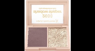 Max Factor 2000 Calorie Shadow Shaper Duo, 030 Shell Shadow, oogschaduwpalet, oogcontour in 2 stappen, veerkrachtige kleiformule die in poeder verandert, 4 g