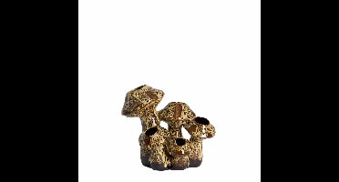 Light & Living Vaas Mushroom - Donkerbruin - 31.5x20.5x27.5cm - Keramiek - Modern - Bloemenvaas - Woondecoratie - Decoratieve vaas voor woonkamer of slaapkamer