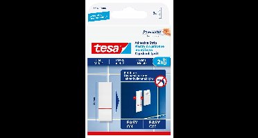 tesa® Powerstrips Navulverpakking - Voor Tegels & Metaal - 9 stuks - Draagkracht 2 kg per strip - Zelfklevend - Wit