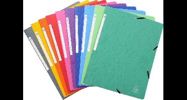 Exacompta 50x Elastomap zonder klep in glanskarton 400gm2 - A4 - Geassorteerd - 5510E