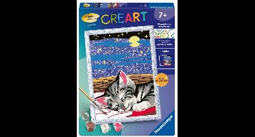 Ravensburger – CreArt Kids 18x24cm – Schilderen op nummer – Sneeuwhuski – Schilderen op nummer set – Leeftijd 7+ – 12023226