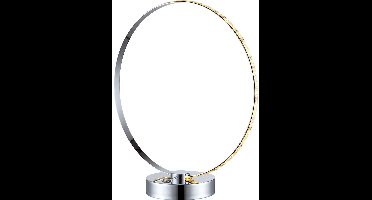 Tafellamp Tafellamp Nachtlamp Leeslamp, chroom zilver, aanraakbediening, LED 12.5W 540Lm warm wit, LxBxH 30x12x33cm