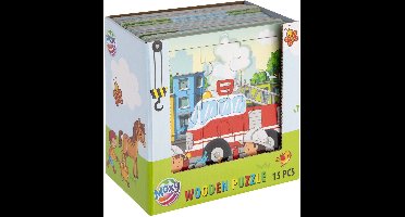 Moxy Houten puzzel 9 stukjes 15x15cm