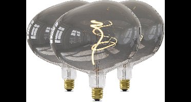 Calex XXL LED Lamp E27 - Cobble - Filament - 50lm - 1800K Warm Wit Licht - 3-pack