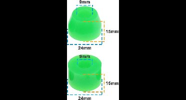 Allecto - 12 Stuks - Truck Bushings Set - PU Schokdemper - Longboards Skateboards - Schokdemper Mounts - Wasmachines - Geschikt voor Longboard Trucks - Zwart