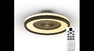 FlinQ LumiFan Ø50 cm Plafondventilator met Verlichting - Ventilator voor aan het Plafond - Ideaal voor op de Slaapkamer - Bestuurbaar met Afstandsbediening