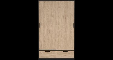 Giga Living Kledingkast Line - Zwart - 120x200x60cm