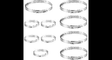 Cardanbalghalsbanden - Verstelbare balgklemmen van roestvrij staal voor voertuigen en wasmachines - Set van 10