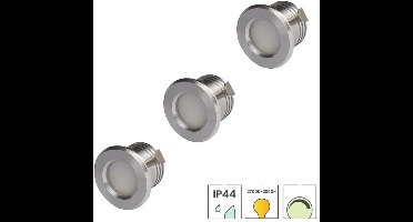Lybardo - Inbouwspots extra klein 3-pack - 3W - Dimbaar - Dim to Warm 2000K-2700K - Zaagmaat 28mm