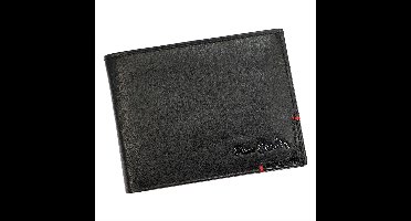 Pierre Cardin® Luxe Heren Portemonnee – Hoogwaardig Natuurlijk Leder – RFID-Bescherming – Compact & Slim – Zonder Sluiting – Zwart