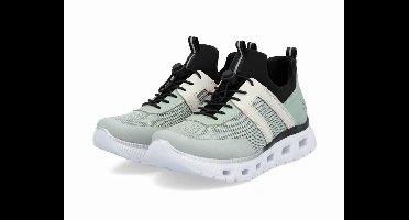 Rieker Dames Sneaker Low Sneaker Casual Comfortabel Memory-Foam M6061-52 Groen Kombi