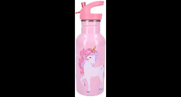 Vadobag Prêt Unicorn Drinkfles en Schoolbeker - Roze - Stainless Steel - 500 ml