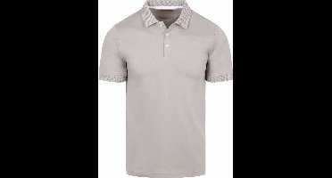 Suitable Boris Poloshirt Greige - Maat XXL - Heren - Polo shirt Heren met Korte mouw