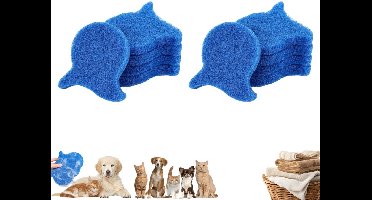 10 stuks - wasballen - Pluisverwijderaar voor kleding - Pluisballen die niet in de knoop raken - Pluisballen voor de wasmachine - Vlekverwijderende wasballen - Herbruikbare pluizenverwijderaar - Geschikt voor drogers, wasmachines en kleding (blauw)