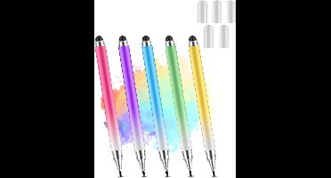 - 5 stuks touchscreen-styluspen voor tablets en smartphones - universele touchpen - compatibel met alle touchscreens