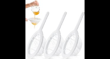 Boraboi® Set van 3 ultrafijne keukenzeven met antislip handgrepen voor diverse toepassingen