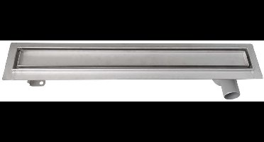 Aqualine Douchegoten - Douchegoot Pavino met rooster voor tegels, 76x14x9 cm, roestvrij staal 2710-80