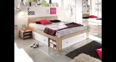 Pol Power Stefan bed houtmateriaal gemelamineerd 3 laden 140x200 cm