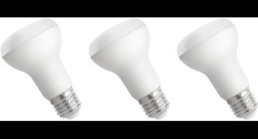 Spectrum LED Reflectorlamp E27 8W - 230V - 715 Lumen - 4000K Neutraal Wit - Natuurlijk Licht - Energiezuinig - 3 stuks