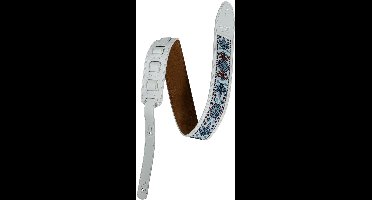 Fame Woven Guitar Strap White - Gitaarband