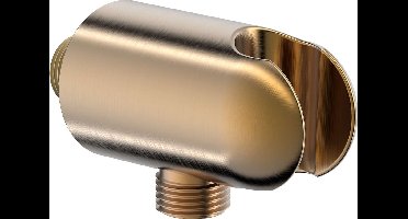 Hansa Aansluitbochten - Wandaansluitbocht met houder, geslepen brons 290019-81