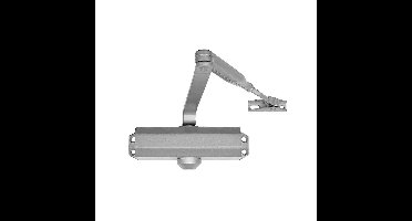 Deurdranger - Zilvergrijs - Staal - Dulimex - Dulimex Briton 121-serie schaararm