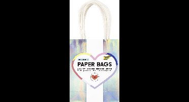 Cadeautas folia iriserend kraft 12x15x5.5cm 10st | 5 stuks