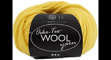 Creativ Company wolgaren geel - 50m breigaren voor kinderen.