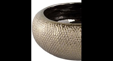 PTMD Helly Bloempot - 29 x 29 x 12 cm - Keramiek - Goud