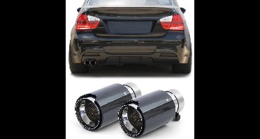 Uitlaat Sierstuk Uitlaatsierstuk Carbon Zwart Geschikt Voor Bmw 3 Serie E90 E91 E92 E93