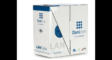 Danicom CAT6 S/FTP 305 meter kabel op rol stug grijs CCA - Trekdoos - Internetkabel - Netwerkkabel - UTP kabel