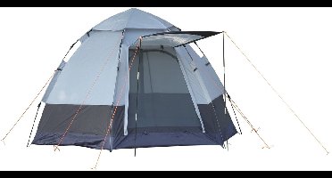 Opvouwbare Tent voor 2-3 Personen - 260x260x150 cm - Draagtas en Accessoires Inclusief - Zwart en Grijs - Waterdicht - UV-Bestendig