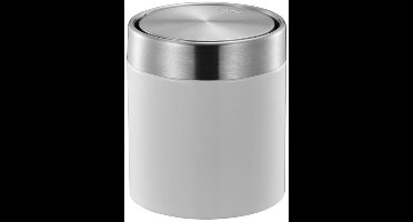 EKO - Fandy Tafelafvalbak 1,5 liter - Steel Stainless steel - wit, mat RVS - Prullenbak