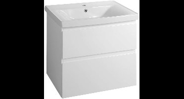 Aqualine Altair - Wastafelkast 35x57x45 cm, 2 laden, wit AI270