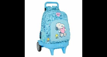 Schoolrugzak Snoopy Love Blauw 33 x 45 x 22 cm