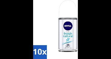 NIVEA - Deodorant Roller - Frisse Natuur - Langdurige Frisheid - 50 ml - Bulkverpakking - 10 stuks