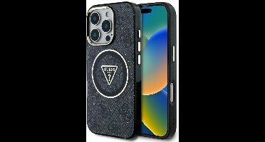 Guess Case Iml Metal Glitter 4G Cirkel Driehoek Voor Iphone 16 Pro Voor Magsafe