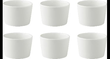 Palmer - White Delight - Schaal - Kom - 6 stuks - ø 10 cm - Wit - Porselein - Bordenset