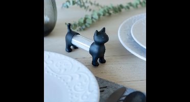 Invotis Poes Cocktailprikkerhouder - Zwart