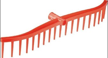 Excellent - Blad- Tuin- en Gazon hark - 60 CM - Handhark - Grashark - Hark zonder steel - 19 tanden - Rood