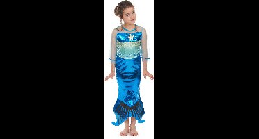 Vegaoo - Blauwe zeemeermin jurk voor meisjes