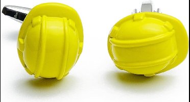 Manchetknopen - Gele Helm Bouwen Bouwhelm