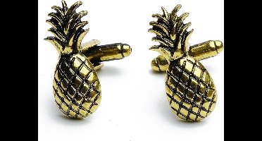 Manchetknopen - Ananas Pineapple Goud