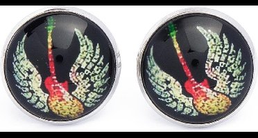 Manchetknopen - Gitaar met Vleugels