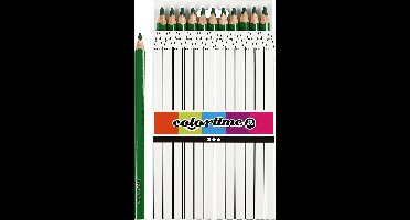 Colortime Kleurpotloden Jumbo 5 Mm Vulling Donkergroen 12 Stuks